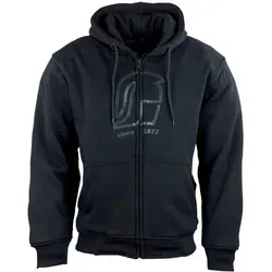 roleff Motorradjacke Hoodie mit Aramid und Protektoren – schwarz M - Motorradjacke aus 100% Baumwolle mit Aramid und Protektoren für optimalen Schutz, ideal für den Motorradsport. Maschinenwaschbar und wärmend, perfekt für jede Fahrt.