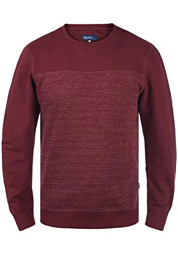 Blend Tok Herren Sweatshirt Pullover Pulli mit Rundhalsausschnitt, Größe:L, Farbe:Tawny Port (191725)