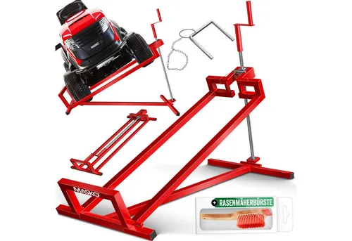 MASKO Rasentraktor Heber 400kg – Aufsitzmäher Hebevorrichtung - Rasentraktor Heber mit einer Tragkraft von 400kg, ideal für effizientes Arbeiten im Garten und auf großen Flächen.
