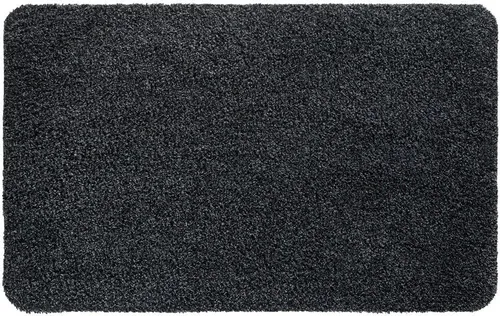 matches21 HOME & HOBBY Fußmatte Schmutzfangmatte für innen anthrazit grau meliert in 40x60 cm, rechteckig, Höhe: 6 mm, Saugstarke Sauberlaufmatte als waschbarer Türmatte Fussabtreter