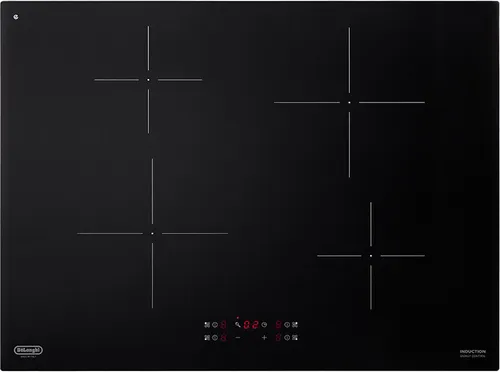 DE LONGHI PIN72 Induktionskochfeld 70 CM - Induktionskochfeld mit 4 Kochzonen, Touch-Bedienung und eleganter Glasoberfläche in Schwarz – ideal für moderne Küchen.