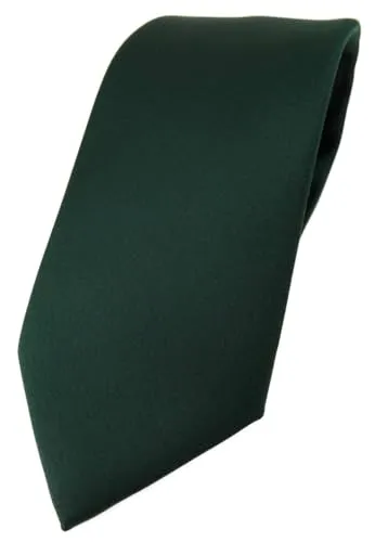 TigerTie Herren Krawatte – Klassische 7,5 cm Krawatte in dunkelgrün einfarbigem Design, ideal für Geschäftstermine, festliche Anlässe und die Freizeit