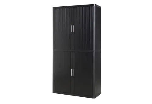 Paperflow Rolladenschrank easy Office E2CT0009600051 2m schwarz - Praktischer Rollladenschrank mit innovativem Stecksystem. Werkzeugfreier Aufbau und robuster Korpus für langlebige Nutzung. Ideal für eine ordentliche Büroorganisation.