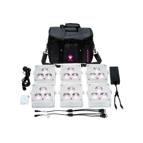 Ape Labs ApeLight Maxi V2 Tourpack 6 Softbag - creme - Professionelle LED-Lampe für Indoor & Outdoor mit 14 Stunden Akkulaufzeit, ideal für Events, Gastronomie und Gartenbeleuchtung. Robust, langlebig und vielseitig einsetzbar.