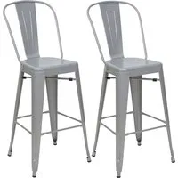 2er-Set Barhocker MCW-A73 – Metall Industriedesign mit Lehne - Barmöbel – Hochwertige Barhocker im modernen Industriedesign, ideal für stilvolle Wohnräume und Gastronomie.