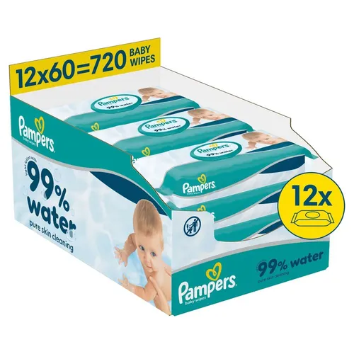 Pampers Feuchte Tücher 99% Water 12x Feuchttücher 720 Stück