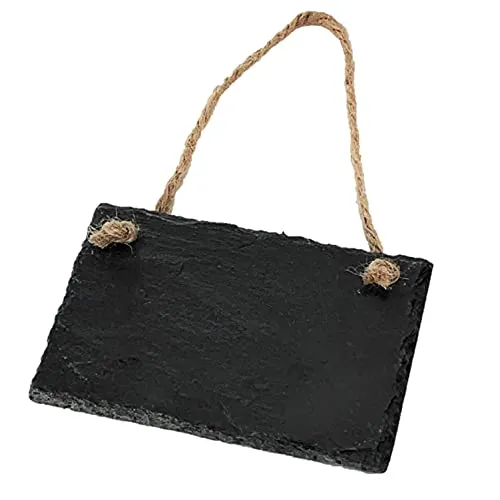 DRAGIMEX SCHIEFER- TAFEL Hänger 12 x 8 cm. Schiefertafel. Tafel Anhänger. Steintafel. Kanten GEBROCHEN.