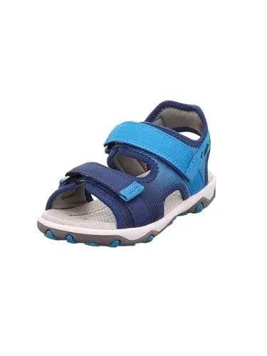 Superfit Mike 3.0 Sandale - Blau/Türkis 8010, 32 EU - Wanderschuhe mit chromfrei gegerbter Lederinnensohle, strapazierfähigem Textilfutter und 2 Klettverschlüssen für optimale Passform und Halt.