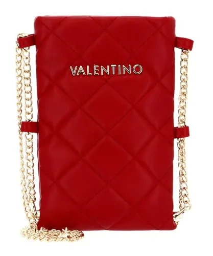 Valentino Ocarina Umhängetasche Crossbody in Rot - Elegante Valentino Ocarina Umhängetasche in Rot mit goldfarbenen Details. Geräumiges Hauptfach für Handy und Schlüssel, ideal für abends oder in der Freizeit. Bequeme Kette für flexibles Tragen und sicherer Magnetverschluss.