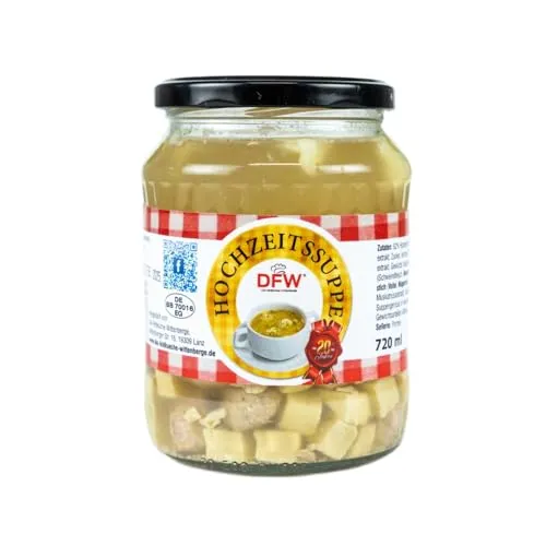 Hochzeitssuppe 720ml (Glas) Fertiggericht Suppe | Hausmacher Qualität | DFW (1229)