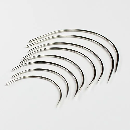 Markenlos Nadeln Set : 8 Gebogene Nadel Polsternadel Nähnadel Rund Leder Sattlernadel