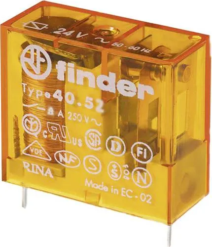 Finder 40.52.8.024.0001 Printrelais 24 V/AC 8A 2 Wechsler 1St.