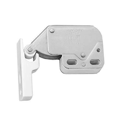 Gedotec Möbelschnäpper Schranktür Federschnäpper Schubladen Druckverschluss - MINI-LATCH | Tür-Schnäpper vernickelt | Türöffner für Möbel-Schränke | 1 Stück - Original Druckschnäpper mit Gegenstück