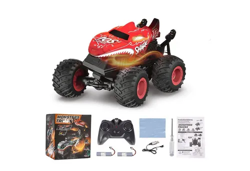 Esun RC-Auto Ferngesteuertes Monstertruck 2,4GHz - RC-Modelle: 20 km/h schneller Monstertruck mit 360° Drehung, LED-Licht und Musik – ideal für spannende Abenteuer im Freien. Perfekt für Kinder ab 3 Jahren!
