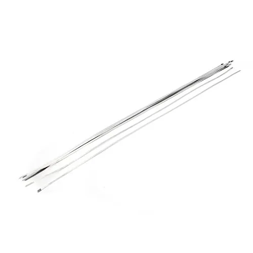 Kabelbinder 900 mm lang, 4,6 mm breit, Edelstahl-besprüht, 10 Stück de