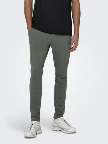 ONLY & SONS ONSMARK Male Chino Hose - Stylische Chino Hose im Slim Fit mit Allover Print, ideal für Freizeit und Abenteuer in der Natur, aus hochwertiger Materialmischung für besten Tragekomfort.