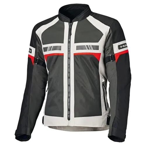 Held Motorrad Herren Textiljacke XXL - Tropic 4 Top - Sommerjacke grau-rot - Atmungsaktive Sommerjacke für Herren mit herausnehmbaren Protektoren. 4 Taschen bieten praktischen Stauraum. Ideal für den Touring-Einsatz und sorgt für Sicherheit durch Hi-Vis-Details.
