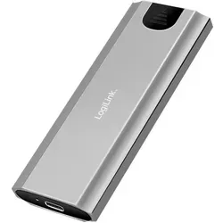 LogiLink Festplattengehäuse für M.2 NVMe SSDs, USB 3.2 Gen 2, 10 Gbit/s, Silber
