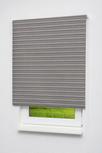Verdunklungsrollo Braun gestreift, LYSEL®, abdunkelnd, HxB 190x60cm