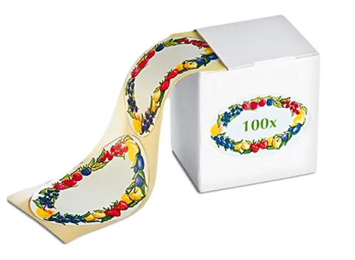 Etiketten für Lebensmittel und Getränke von Maximex