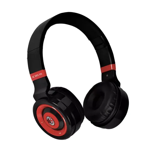 TECHMADE AC Milan Kabellose Over-Ear-Kopfhörer - Kabellose Kopfhörer mit HiFi Stereo, zusammenklappbar und eingebautem Mikrofon. Ideal für Reisen und kompatibel mit iPhone, Android und PC.
