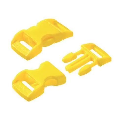 Klickschnalle ca. 11/16 mm breit, ca. 30mm lang, 10 Stück  gelb