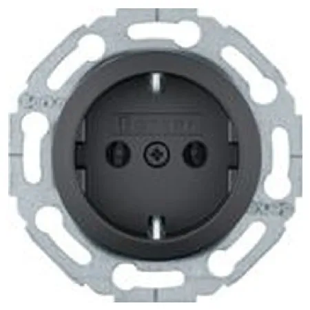 Berker Schutzkontakt-Steckdose Serie 1930 schwarz softtouch in schwarz von Berker