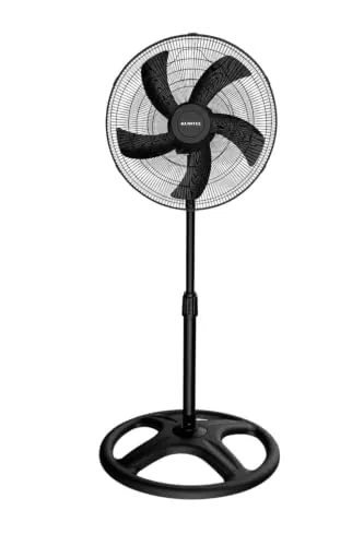 KUMTEL Standventilator 50 cm, 60 W, höhenverstellbar, 3 Geschwindigkeitsstufen