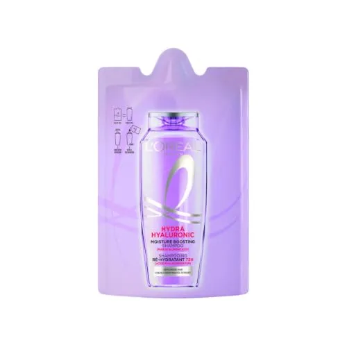 L'Oréal Paris Hydra Hyaluronic 72H Feuchtigkeits-Auffüllendes Shampoo Refill Multipack, Nachfüllpack mit -60% weniger Plastik, recyclebar (6x250ml), mit Hyaluronsäure für intensive Feuchtigkeit