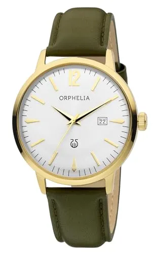 Orphelia Herren-Armbanduhr Zoom Analog Quarz Leder