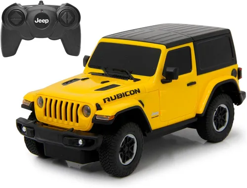 Jamara Jeep Wrangler JL 1:24 27 MHz - Gelb - RC-Modelle, farbenfrohes Design und authentische Details für spannende Offroad-Abenteuer.