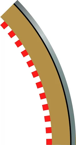 Scalextric Radius 2 Curve Inner Borders 45° x 4