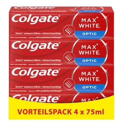 Colgate Zahnpasta Max White Optic 4x75ml von Colgate