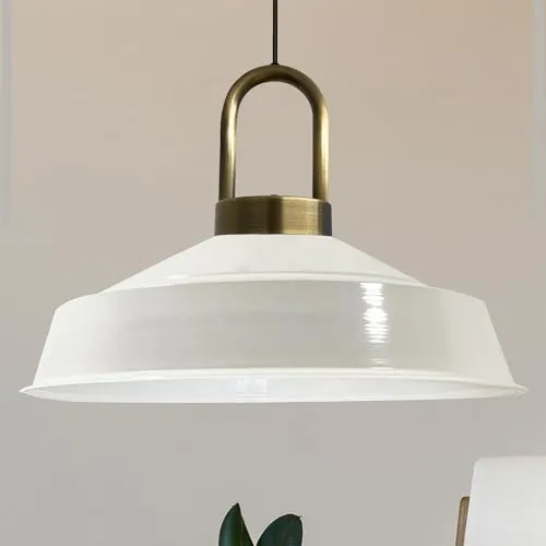 bamyum Asletl-Lock Hängelampe Ø40 cm – Vintage Pendelleuchte aus Metall - Moderne Hängelampe für Flur, Küche oder Esszimmer. Robuste Metallkonstruktion mit einstellbarer Höhe und E27-Sockel für individuelle Lichtgestaltung. Perfekt für einen stilvollen Industrie-Look.