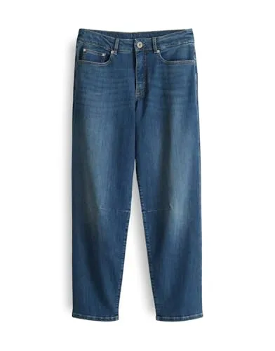 OPUS PANTS Damen Barrel | Melly Relax Barrel Jeans Mid Rise mit hohem Stretch-Anteil mid Vintage Blue, 44 L28