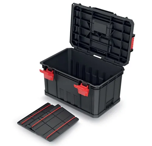 Kistenberg Werkzeugkiste - Modularer Werkzeugkasten mit 50 kg Tragfähigkeit - Werkzeugkästen mit 10 farbigen Boxen für optimale Übersichtlichkeit, ideal für Kleinzubehör und Verbrauchsartikel. Perfekt für Werkstatt und Heimwerker.