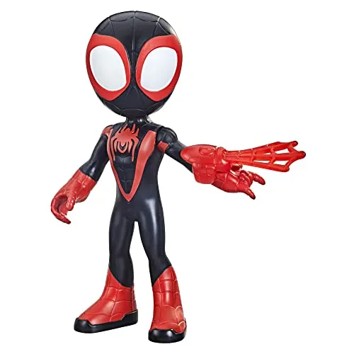 Spidey und Seine Super-Freunde, 22,5 cm große Miles Morales Actionfigur mit beweglichen Gliedmaßen, im klassischen Design und mit extra großen Augen, für Kinder ab 3 Jahren