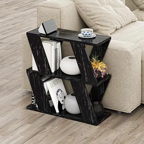 HOCUS PICUS | Moderner Holz Beistelltisch mit Zeitschriftenständer - Beistelltisch für Wohnzimmer, Büro oder Schlafzimmer mit integriertem Zeitschriftenständer für stilvolle Aufbewahrung. Kompakte Maße von 60 x 22 x 57 cm.