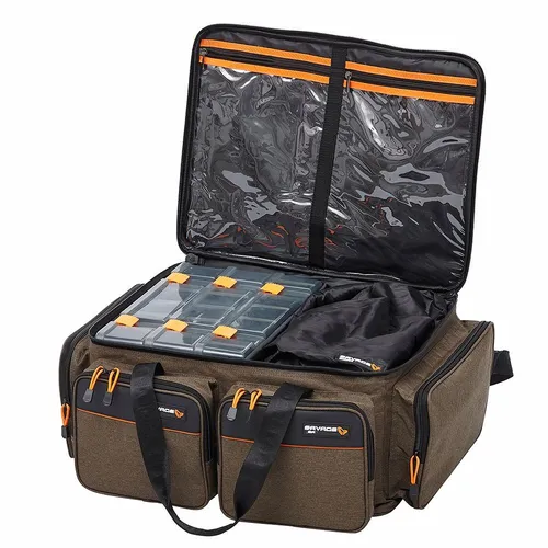 SAVAGE GEAR System Box Bags XL 3 Boxes 59l - Ködereimer für mobile Angler, inklusive 3 Kunstköderboxen und ergonomischem Schultergurt für optimalen Tragekomfort.
