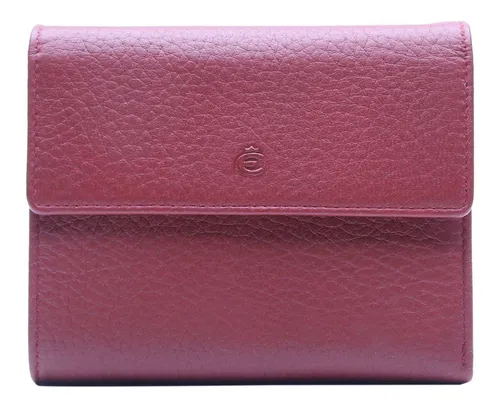 Esquire Geldbörse Deer - Elegante Damen Geldbörse - Geldbörsen mit 12 Kartenfächern und innovativem Cardsafe-System, das das Herausfallen wichtiger Karten verhindert. Stilvoll in dunkelrotem Leder und ideal für den Alltag.