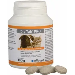 Alfavet Dia Tab PRO - Diät-Ergänzungsfuttermittel für Hunde, unterstützt die Darmgesundheit bei Verdauungsstörungen und stabilisiert die Verdauung