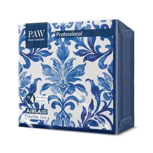 PAW Stoffähnliche Servietten 40 x 40 cm, 50 Stück in lila von PAW Decor Collection
