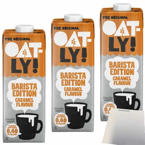 Oatly Barista Edition Caramel Flavour 3er Pack 3x1L Packung usy Block