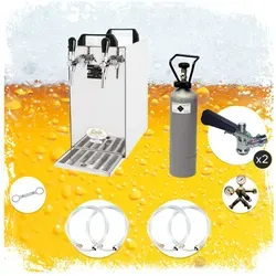 Komplett Set - Bierzapfanlage Kontakt 40 - Zapfanlagen Set mit 50 L/h Durchlaufkühler, umweltfreundlich und effizient. Bereit in 2-4 Minuten, ideal für Gastronomie und Veranstaltungen.