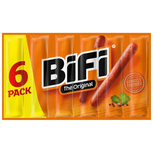 Bifi Salami Snack Original geräuchert Sixpack 6x25g von Salami