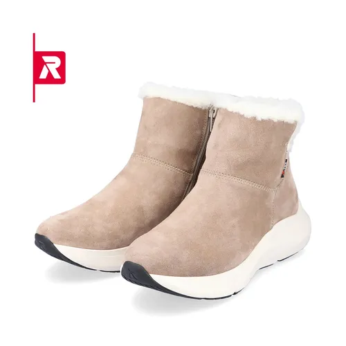 Rieker Winterstiefel 42170-64 Rauhleder - Wanderschuhe für Damen mit seitlichem Reißverschluss, wasserabweisender TEX-Membran und extra softe, herausnehmbare Einlegesohle für höchsten Komfort.
