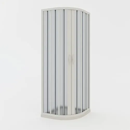 Idralite Duschkabine aus PVC 75 x 75 cm H 185 Modell Lotus mit zentraler Öffnung