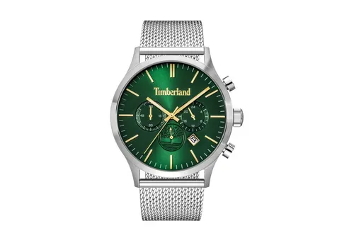 Timberland Chronograph Annes Brook TDWGI0068402 – Herren Quarzuhr - Elegante Herrenuhr mit Edelstahlarmband und grünem Zifferblatt. Wasserdicht bis 5 bar, ideal für den täglichen Einsatz mit Stopp- und Dualzeitfunktionen.