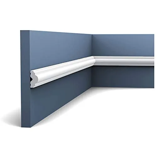 Orac Wandleiste PX103 200 cm x 2,5 cm x 1,2 cm aus extrudiertem Polystyrol (HDPS) vorgrundiert