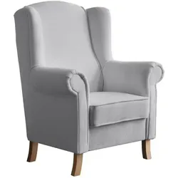 Beautysofa Ohrensessel Hellgrau – Eleganter 1-Sitzer für Ihr Wohnzimmer - Stylischer Ohrensessel in Hellgrau, ideal für jedes Zuhause. Genießen Sie höchsten Komfort mit gepolsterten Armlehnen und einem ansprechenden Design. Perfekt für entspannte Stunden und als Blickfang in jedem Raum.